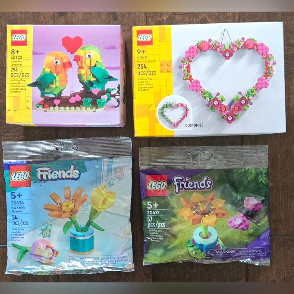 Lego 40522, 40638, 30634 & 30417 Valentine's bundle